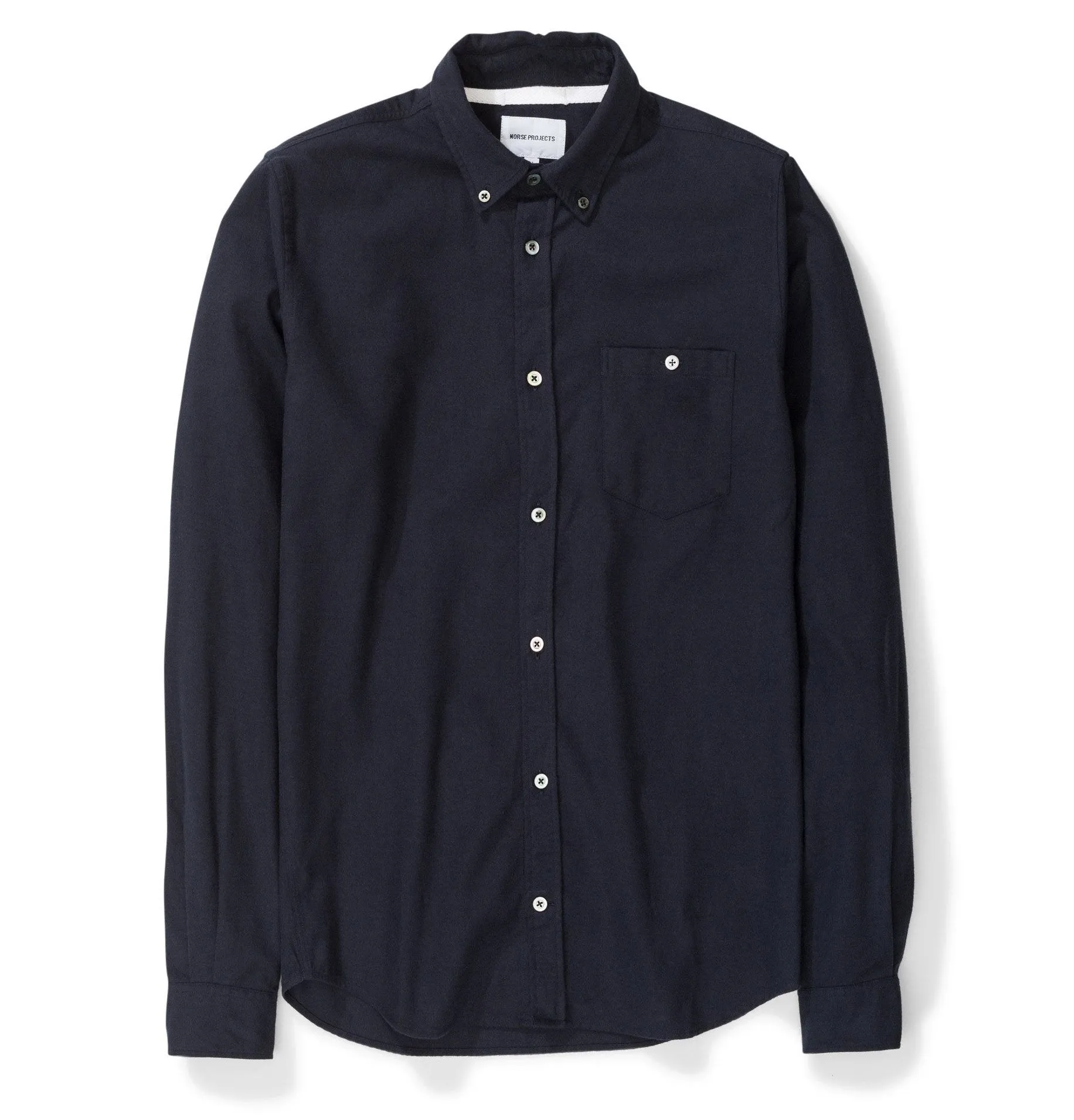 Norse Projects Anton Brushed Flannel Shirt – Dark Navy