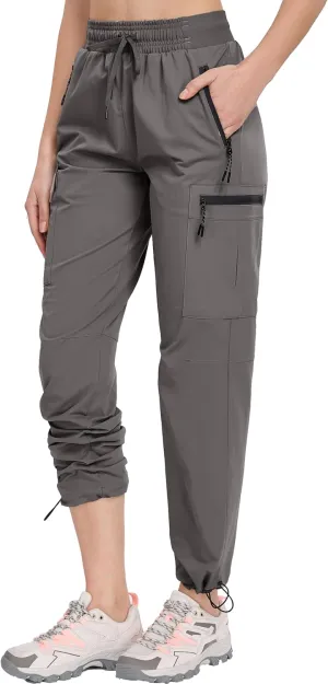Oalka Women's Hiking Pants Water Resistant Quick Dry Cargo Pockets Pants