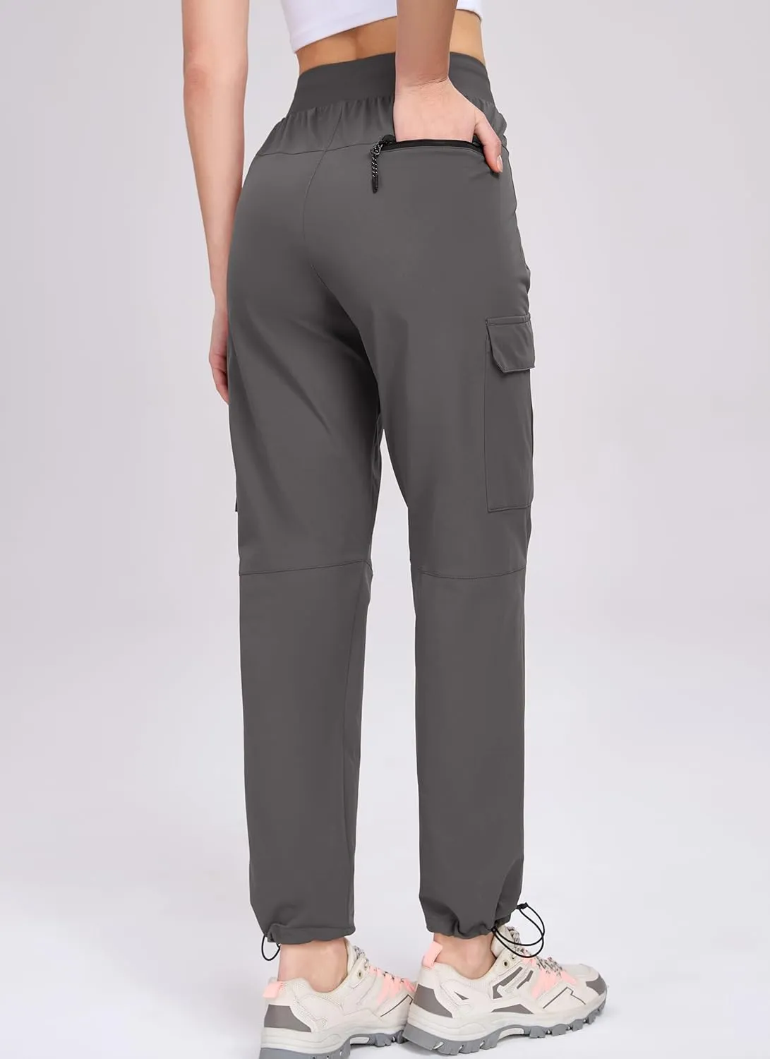 Oalka Women's Hiking Pants Water Resistant Quick Dry Cargo Pockets Pants