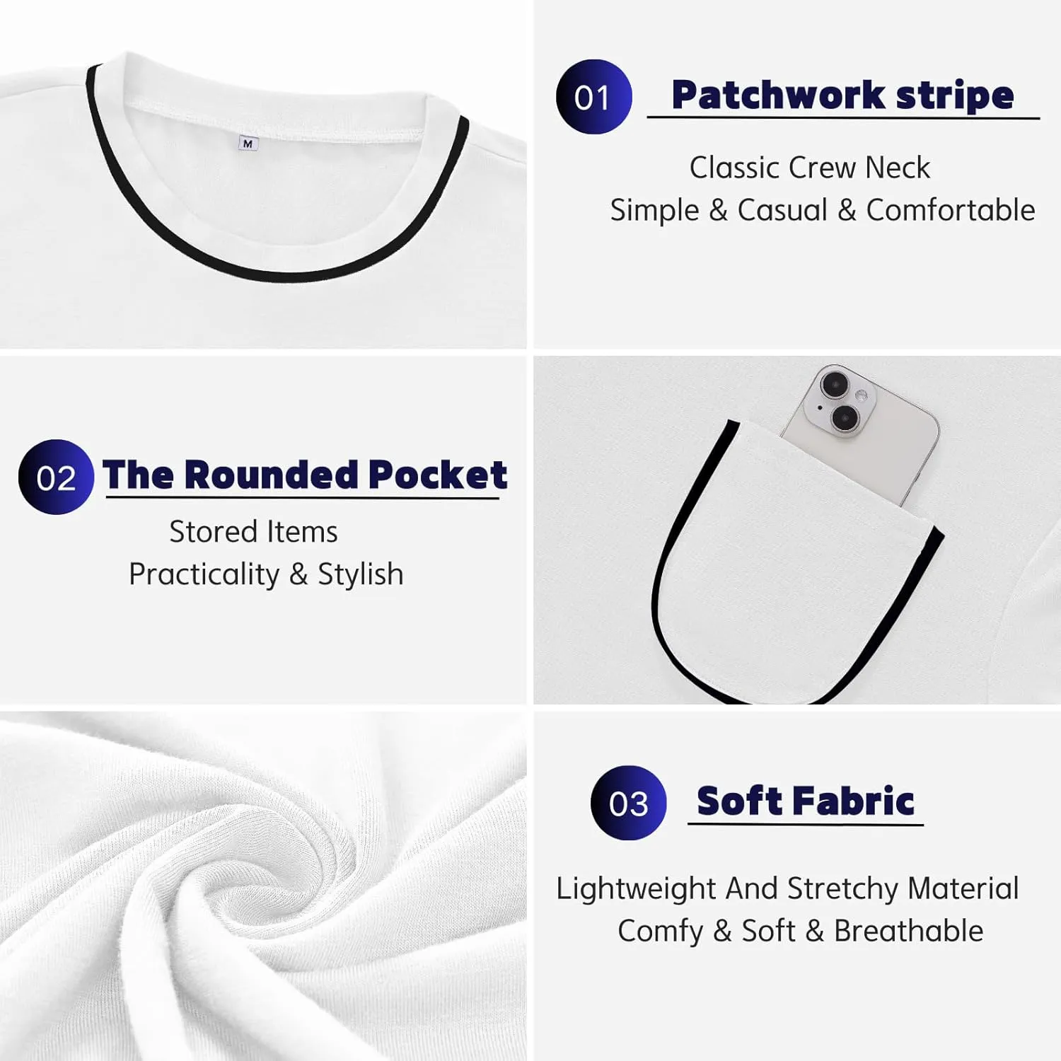 Opomelo Men's Fashion Oversized T-Shirt Athletic Workout Short Sleeve Shirt Casual Crewneck Tshirts with Pocket