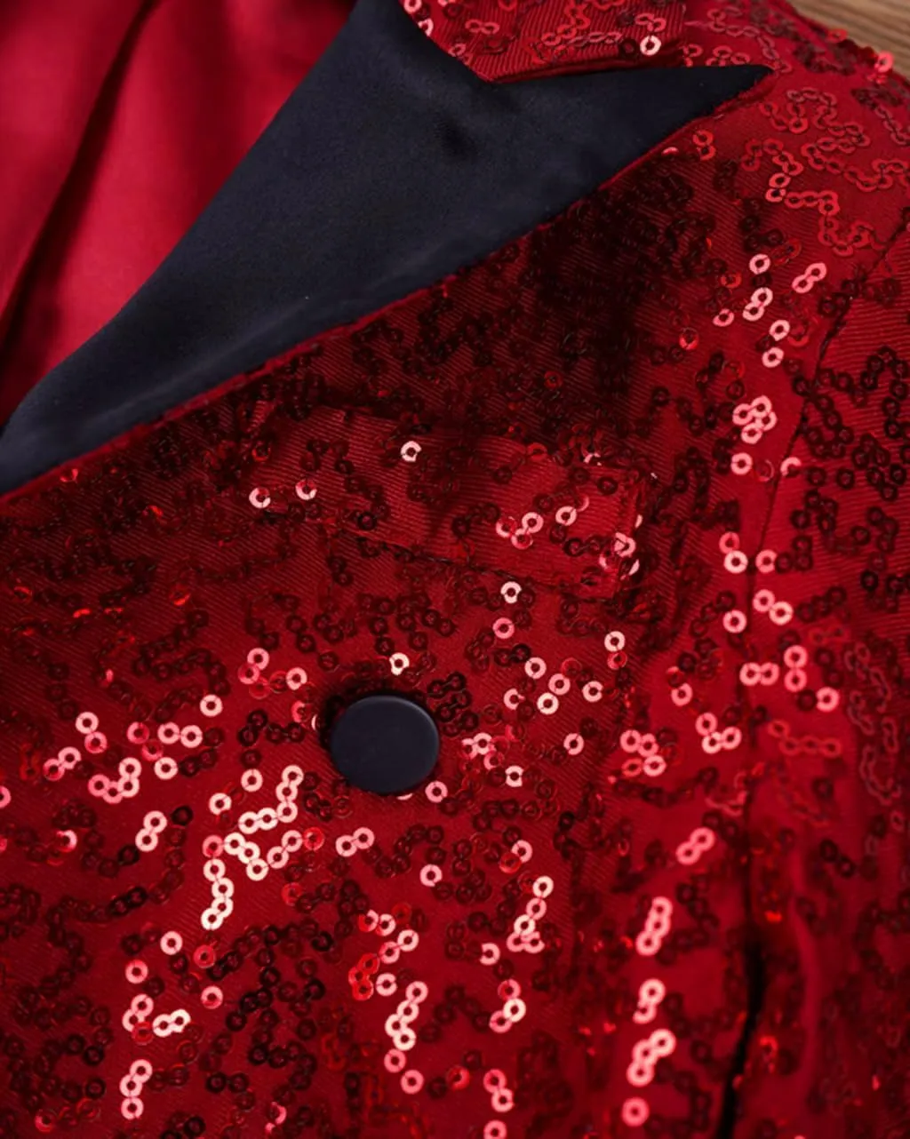 ORBITRAY Kids Boys Sequin Lapel Blazer Gentleman Suit Tuxedo Coat for Wedding Birthday Party Circus Magic Shows Stage
