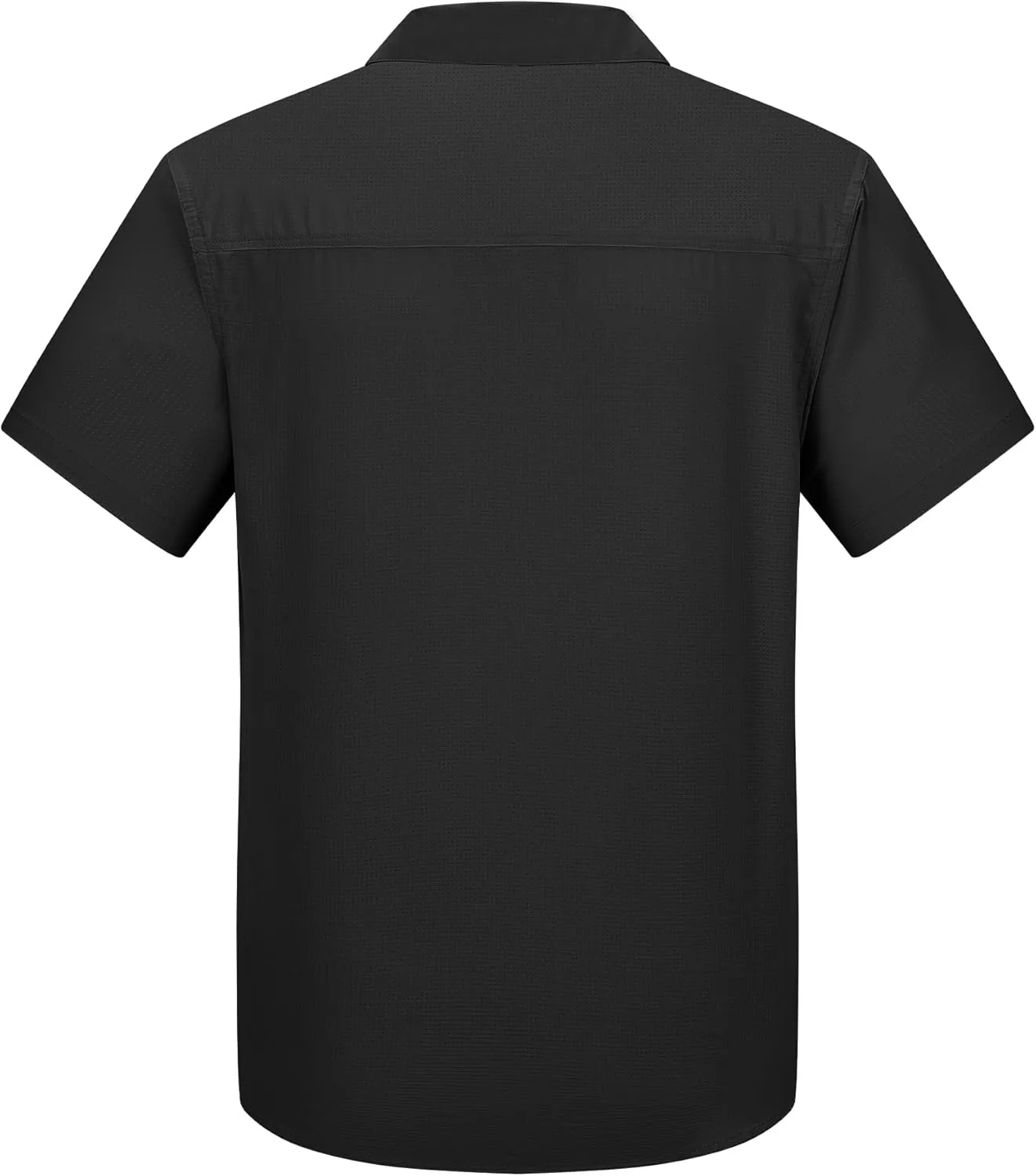Outdoor Ventures Men's Lightweight Short Sleeve Fishing Shirt UPF 50 Button Down Quick Dry Cooling Hiking Travel Safari Shirt