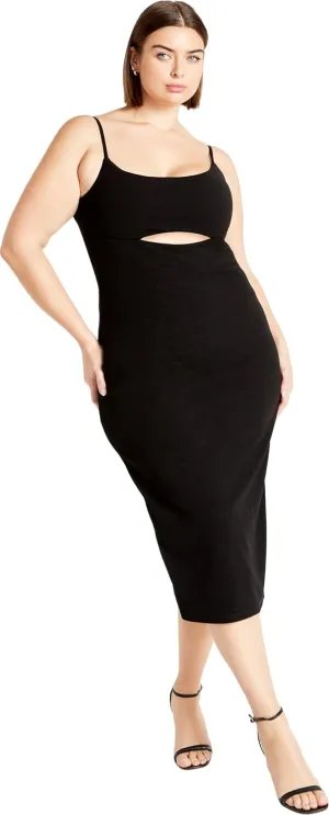 Plus Size Dress MIDI Baylee in Black