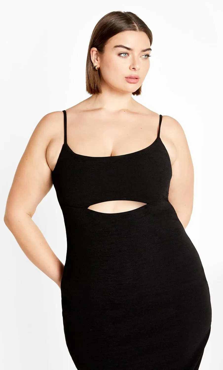 Plus Size Dress MIDI Baylee in Black