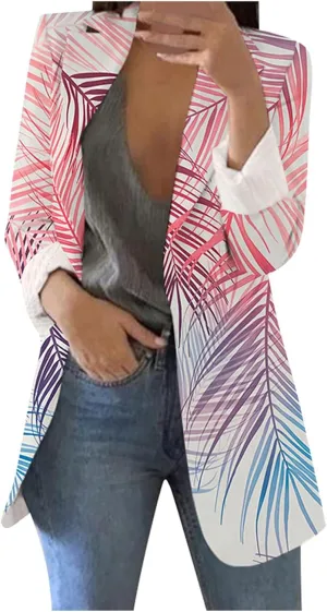 Pumpkin Fancy Polyester Blazer Women Loungewear Long Sleeves Blazers Comfortable Slimming Oversized Lapel