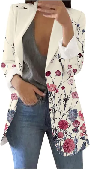 Pumpkin Fancy Polyester Blazer Women Loungewear Long Sleeves Blazers Comfortable Slimming Oversized Lapel