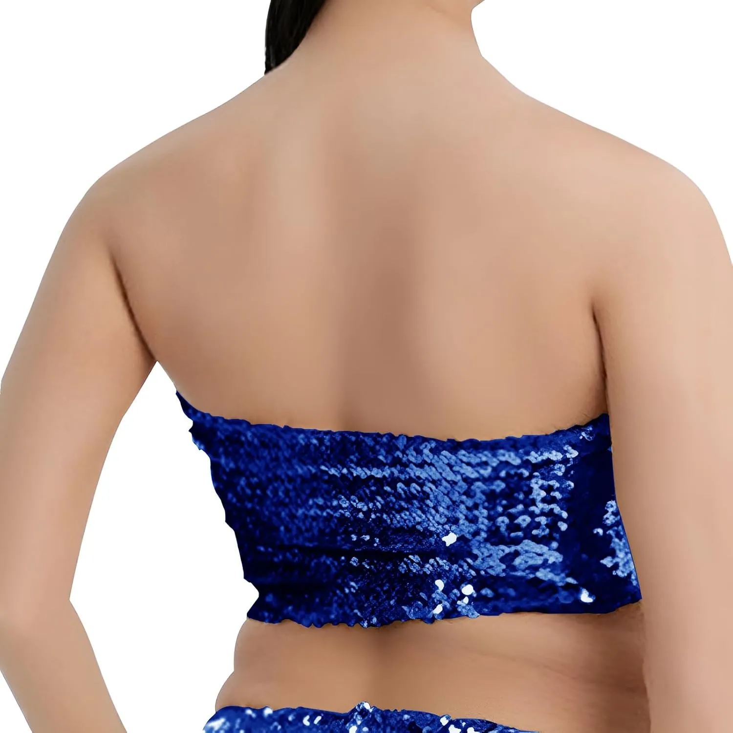 PURFUN Women Sparkly Sequins Crop Top Vintage Rave Camis Dance Top Cosplay Party Music Festival Camisole Night Clubwear
