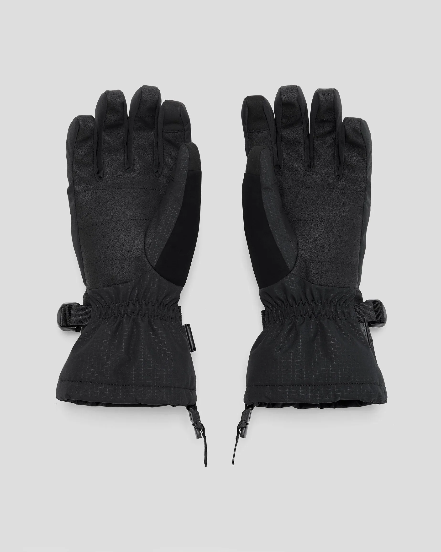 PWDR-Days Men's Insulated Snow Gloves - Black Stingray