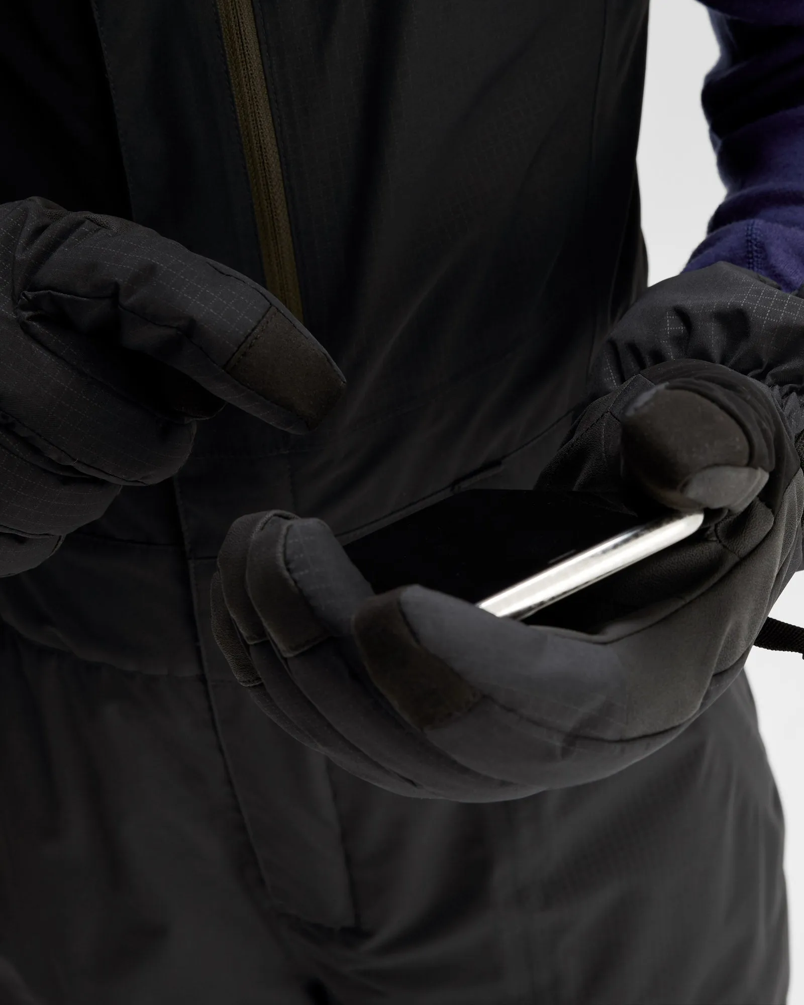PWDR-Days Men's Insulated Snow Gloves - Black Stingray