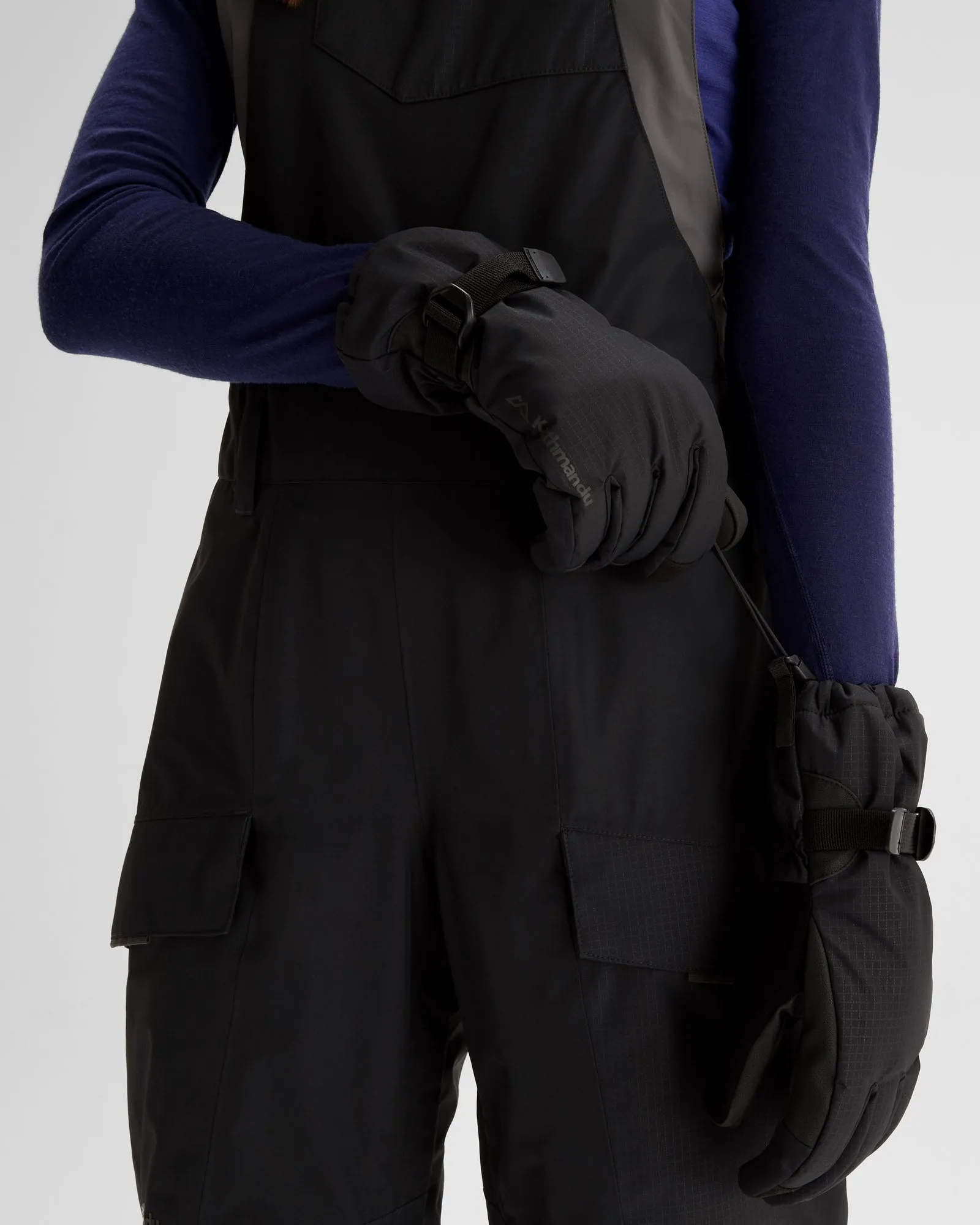PWDR-Days Women's Insulated Snow Gloves - Black Stingray
