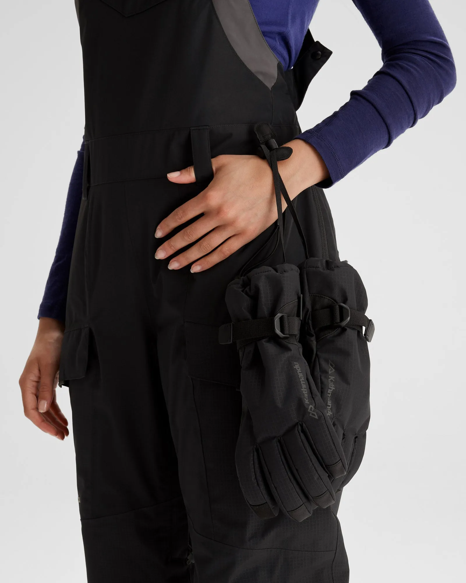 PWDR-Days Women's Insulated Snow Gloves - Black Stingray