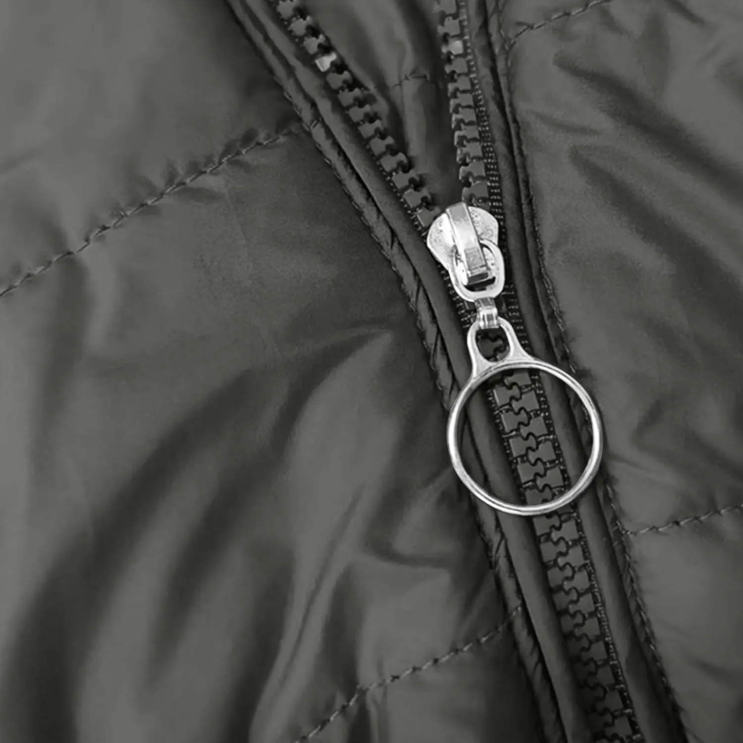 Quilted Jackets for Women Long Thickened Down Alternative Warm Puffer Jacket Water Resistant Parka with Zip Pockets