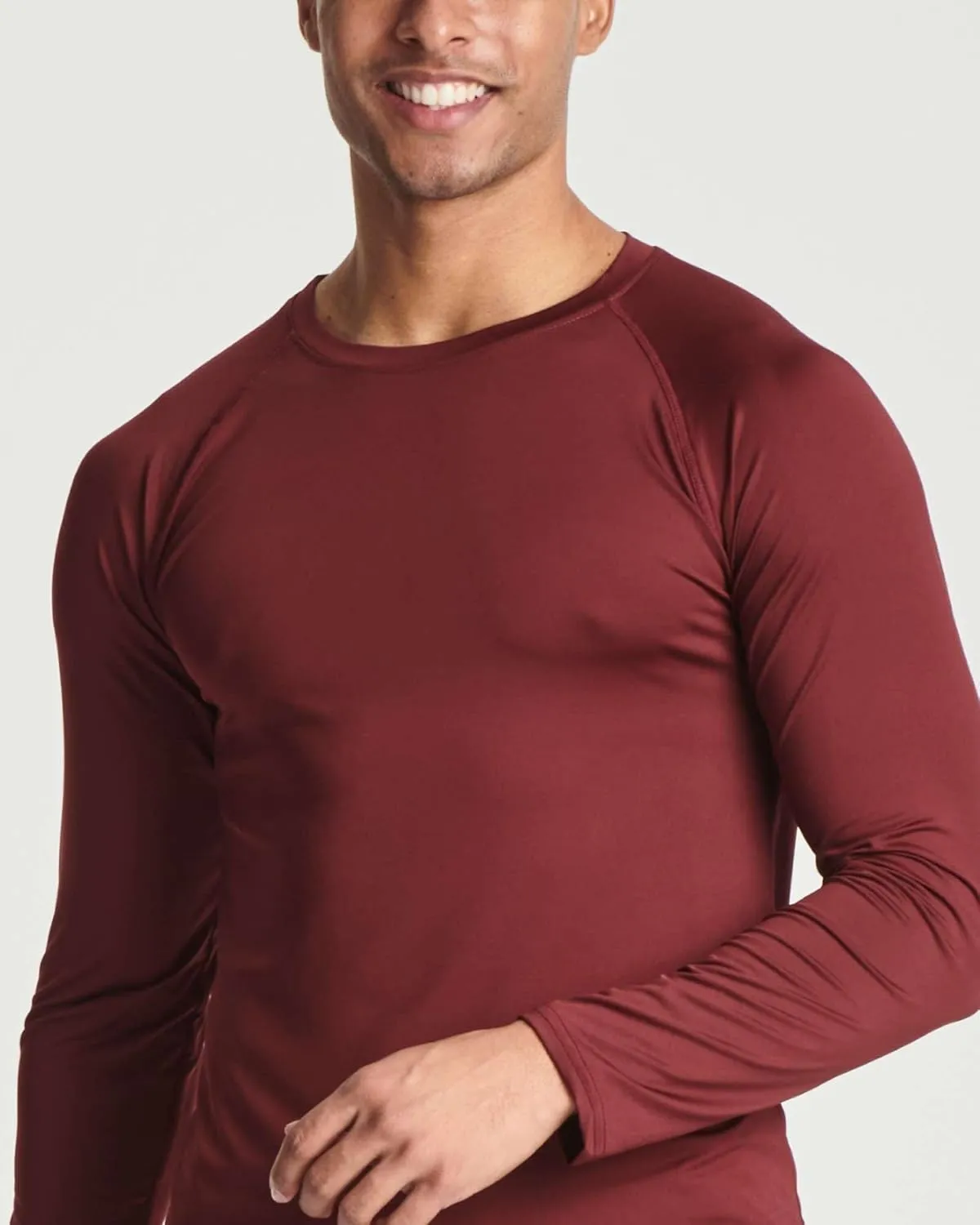 Real Essentials 4 Pack: Men's Compression Long-Sleeve T-Shirt Athletic Cold Weather Baselayer (Available in Big & Tall)