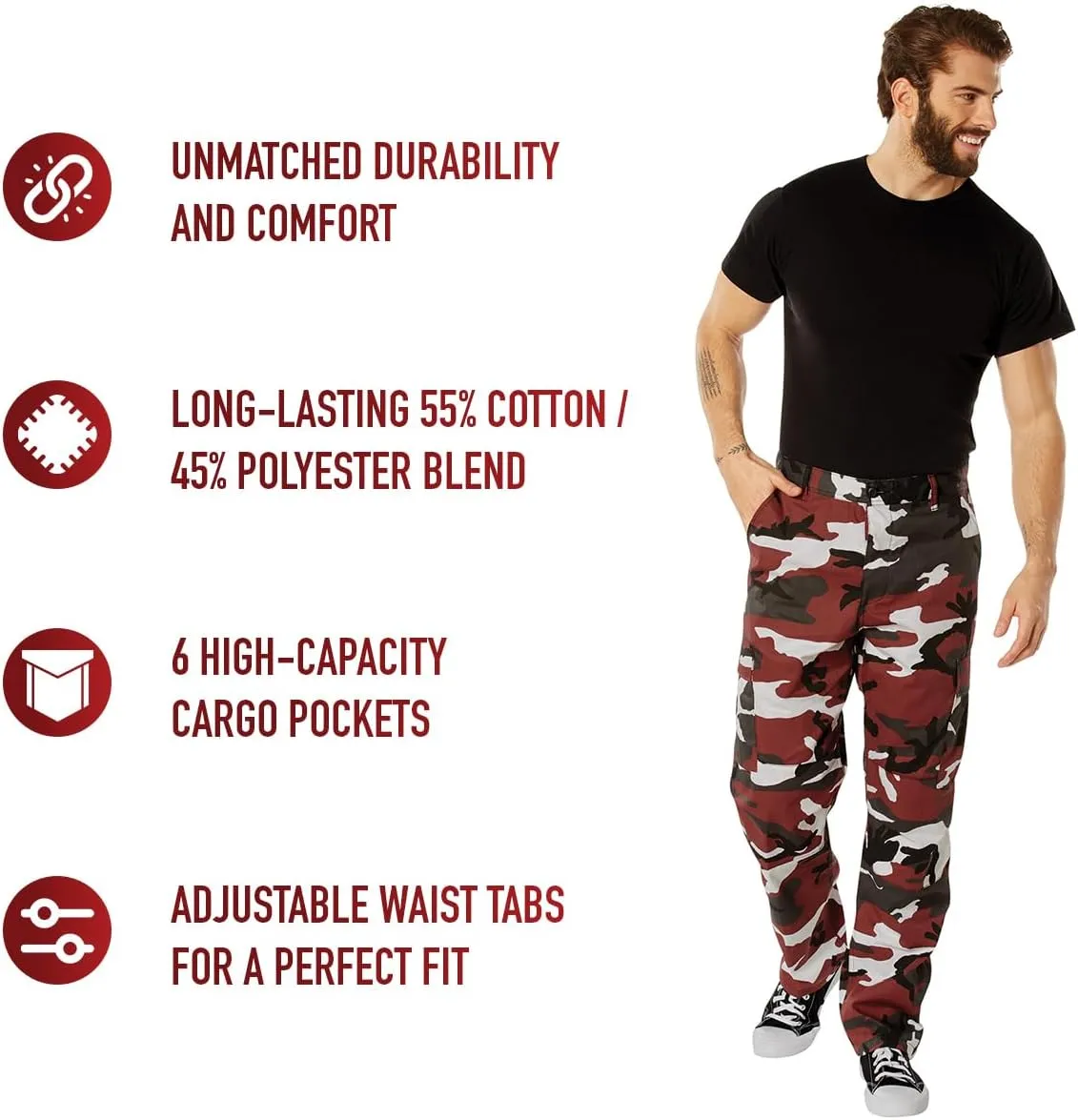 Rothco Camo Tactical BDU Pants Camo Cargo Pants