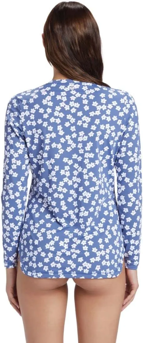 Roxy Women's Standard Rashguard  UPF 50, Surf, Hiking, Beach Volley, Workout, Yoga, Outdoor Activities Quick-Dry Swim Shirt