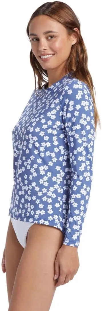 Roxy Women's Standard Rashguard  UPF 50, Surf, Hiking, Beach Volley, Workout, Yoga, Outdoor Activities Quick-Dry Swim Shirt