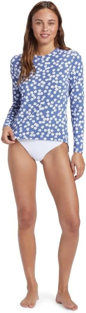 Roxy Women's Standard Rashguard  UPF 50, Surf, Hiking, Beach Volley, Workout, Yoga, Outdoor Activities Quick-Dry Swim Shirt