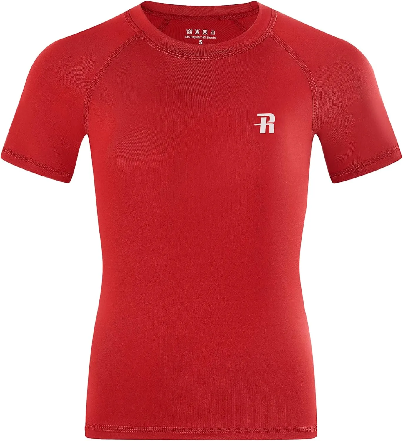 Runhit Boys Compression Shirt Short Sleeve Youth Basketball Undershirt Kids Quick Dry Athletic Base Layer T-Shirt