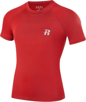 Runhit Boys Compression Shirt Short Sleeve Youth Basketball Undershirt Kids Quick Dry Athletic Base Layer T-Shirt