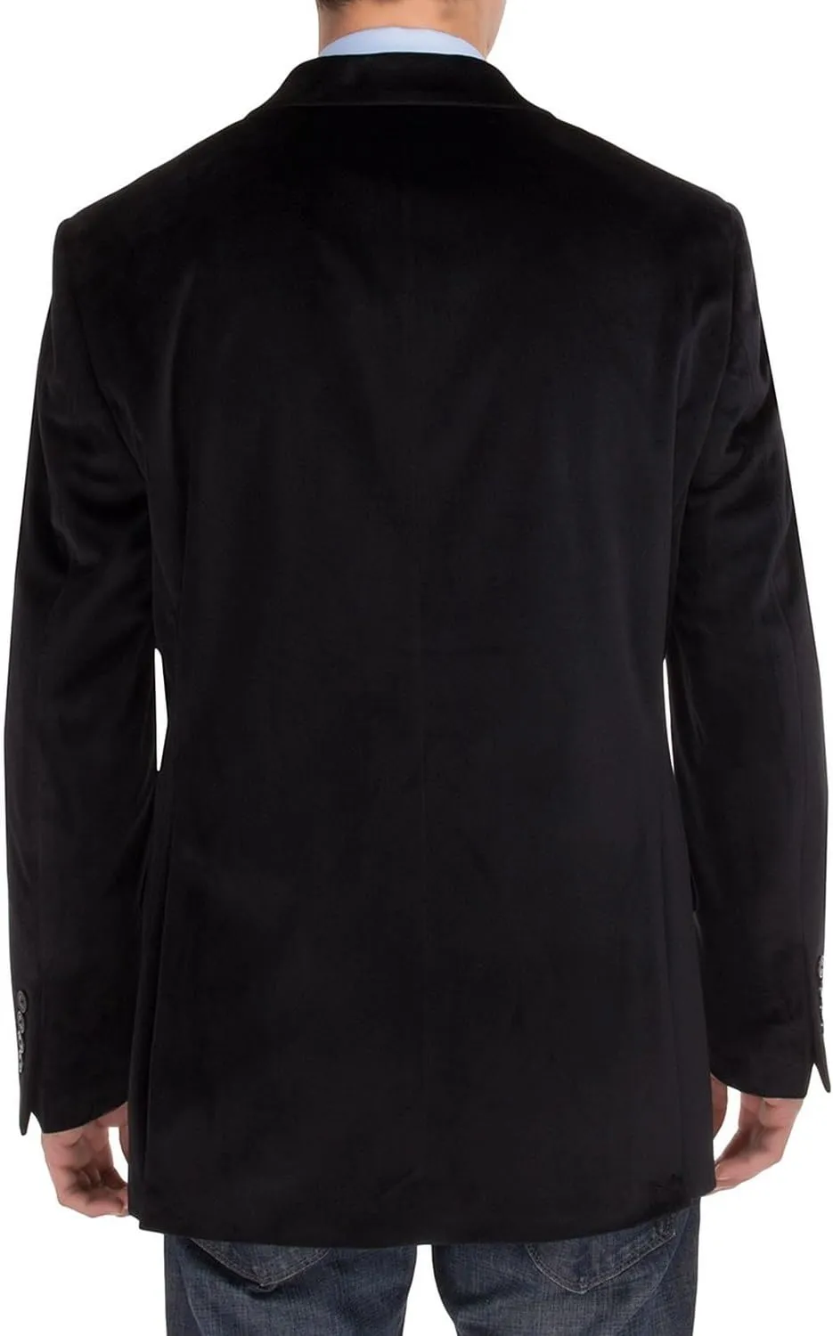 Salvatore Exte Men's Two Button Sport Coat Suit Jacket Modern Fit Velvet Blazer