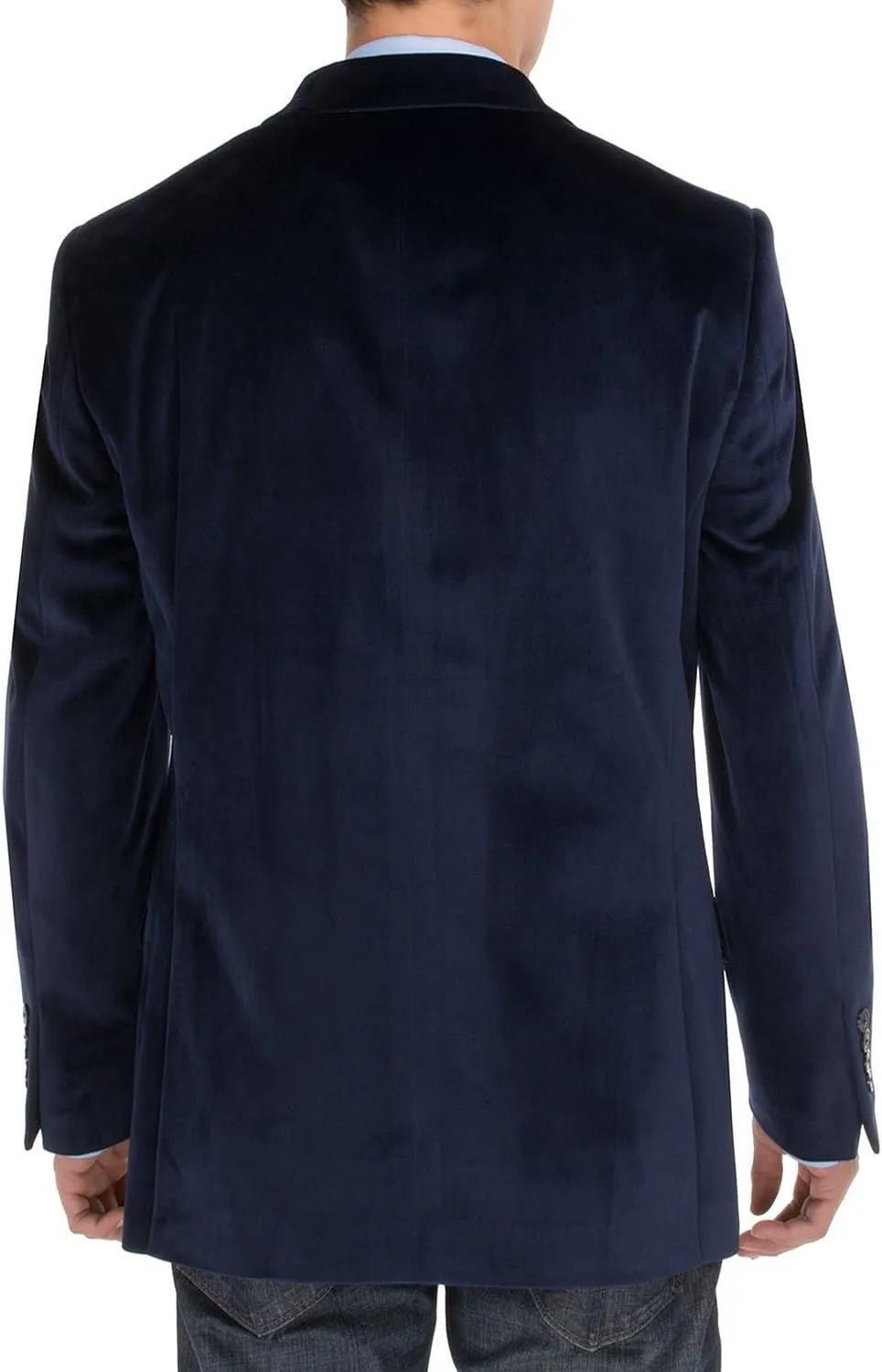 Salvatore Exte Men's Two Button Sport Coat Suit Jacket Modern Fit Velvet Blazer