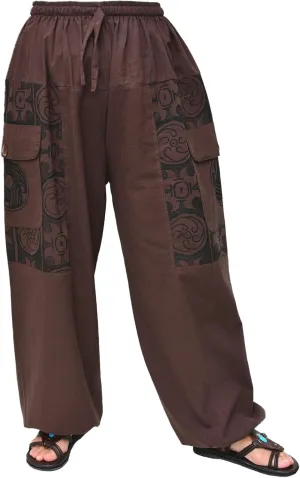 Siamrose Baggy Yoga Harem Pants Men Women Casual Lounge Trousers, 2 Big Pockets, One Size. Elastic Waist