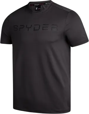 Spyder Men's Workout Shirt - Short Sleeve Quick Dry Moisture Wicking Jacquard Jersey Athletic Shirt (Sizes: S-XL)