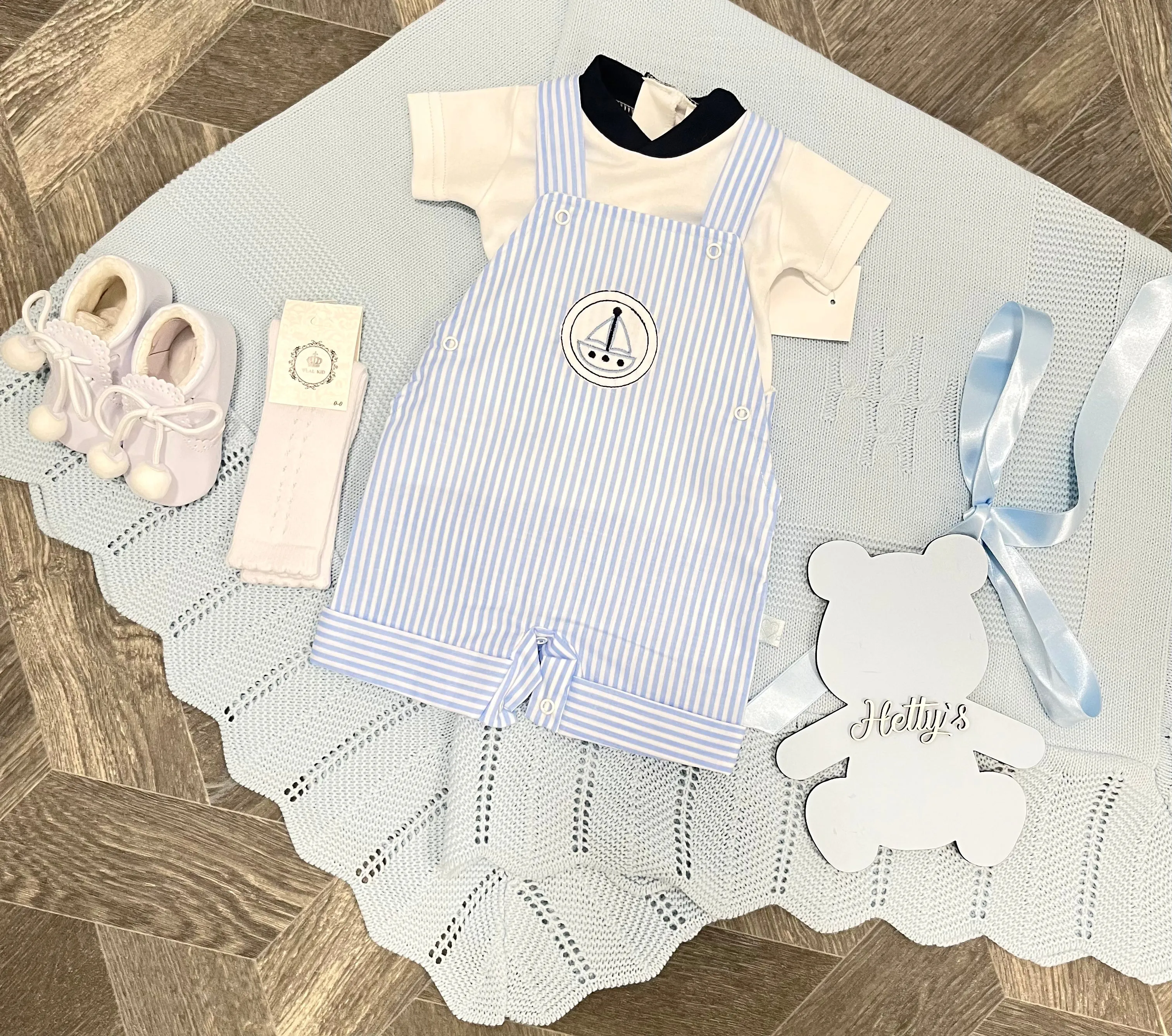 Striped Boat Dungaree 2 Piece