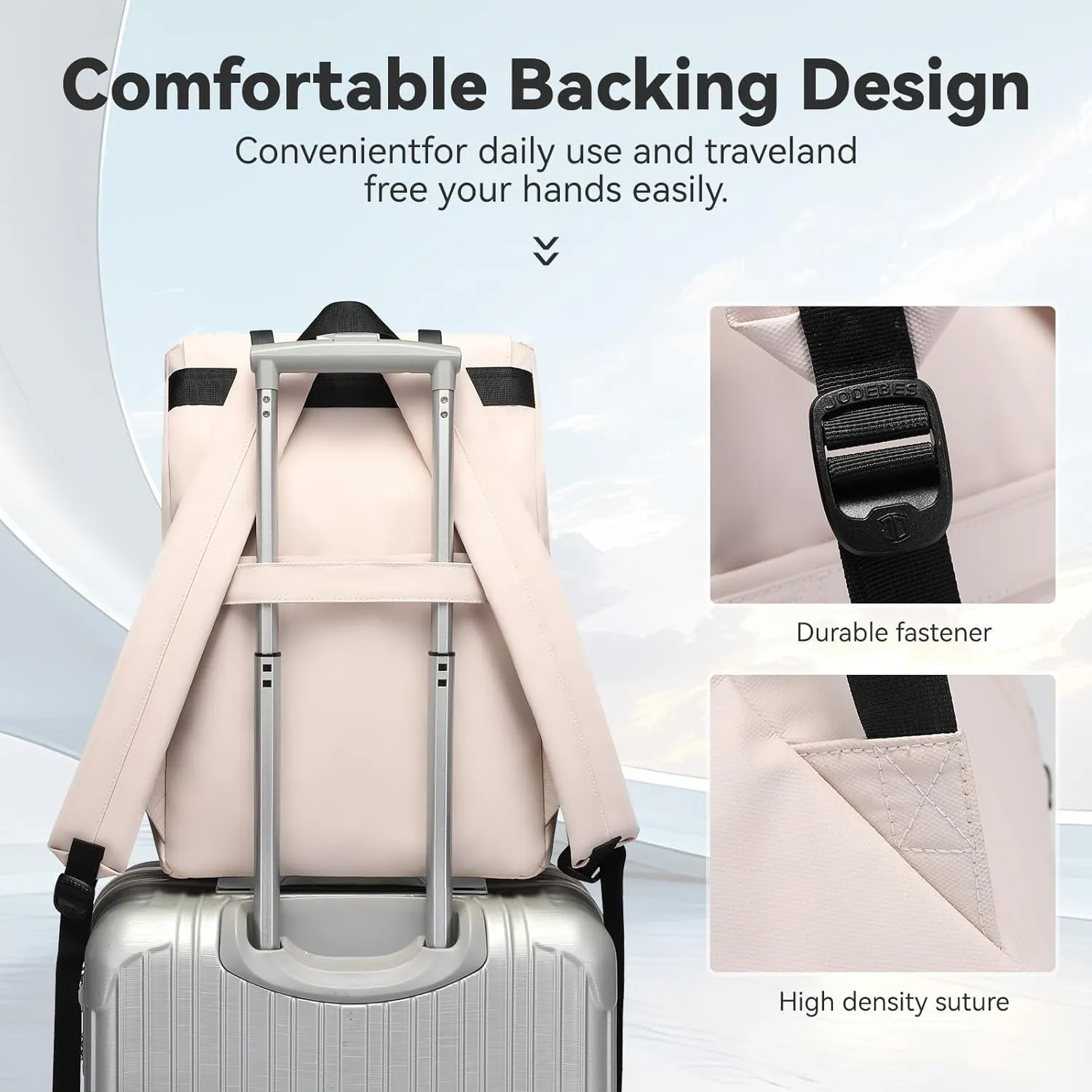 Stylish Laptop Backpack for Women Men, Waterproof Material College Backpack Lightweight Travel Daypack for Work, or Commuting, Fits 17.3 Inch Laptop