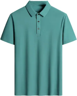 Summer Men Polo Shirt Classic Short Sleeve Tee Breathable Cooling Quick Dry Nylon Men Golf T-Shirt