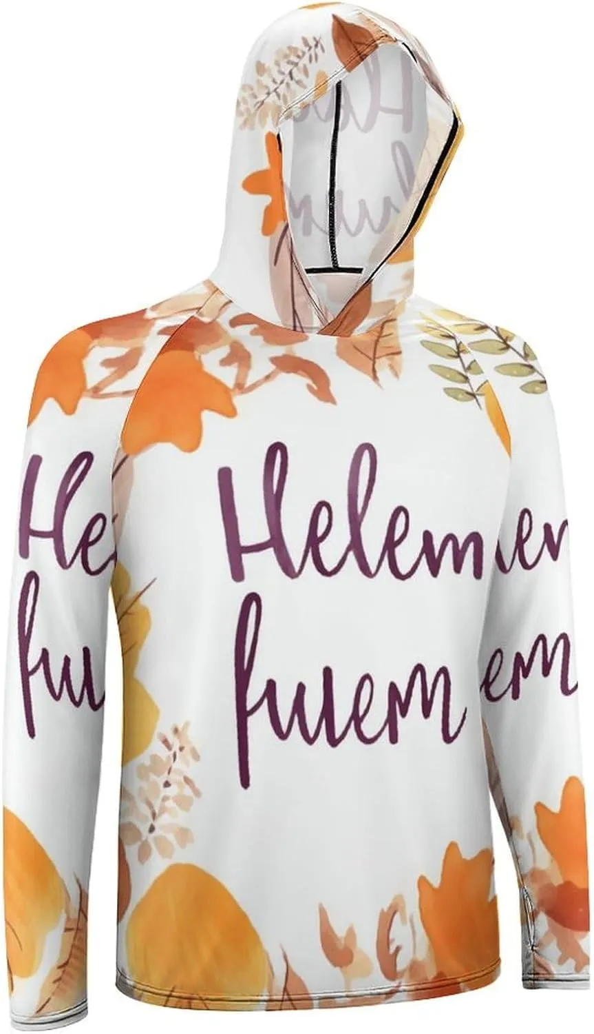 Sun Protection Shirt Long Sleeve Hoodie Hello Autumn Lightweight Rash Guard Quick Dry Sun Shirt for Outdoor