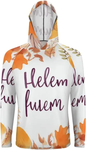 Sun Protection Shirt Long Sleeve Hoodie Hello Autumn Lightweight Rash Guard Quick Dry Sun Shirt for Outdoor