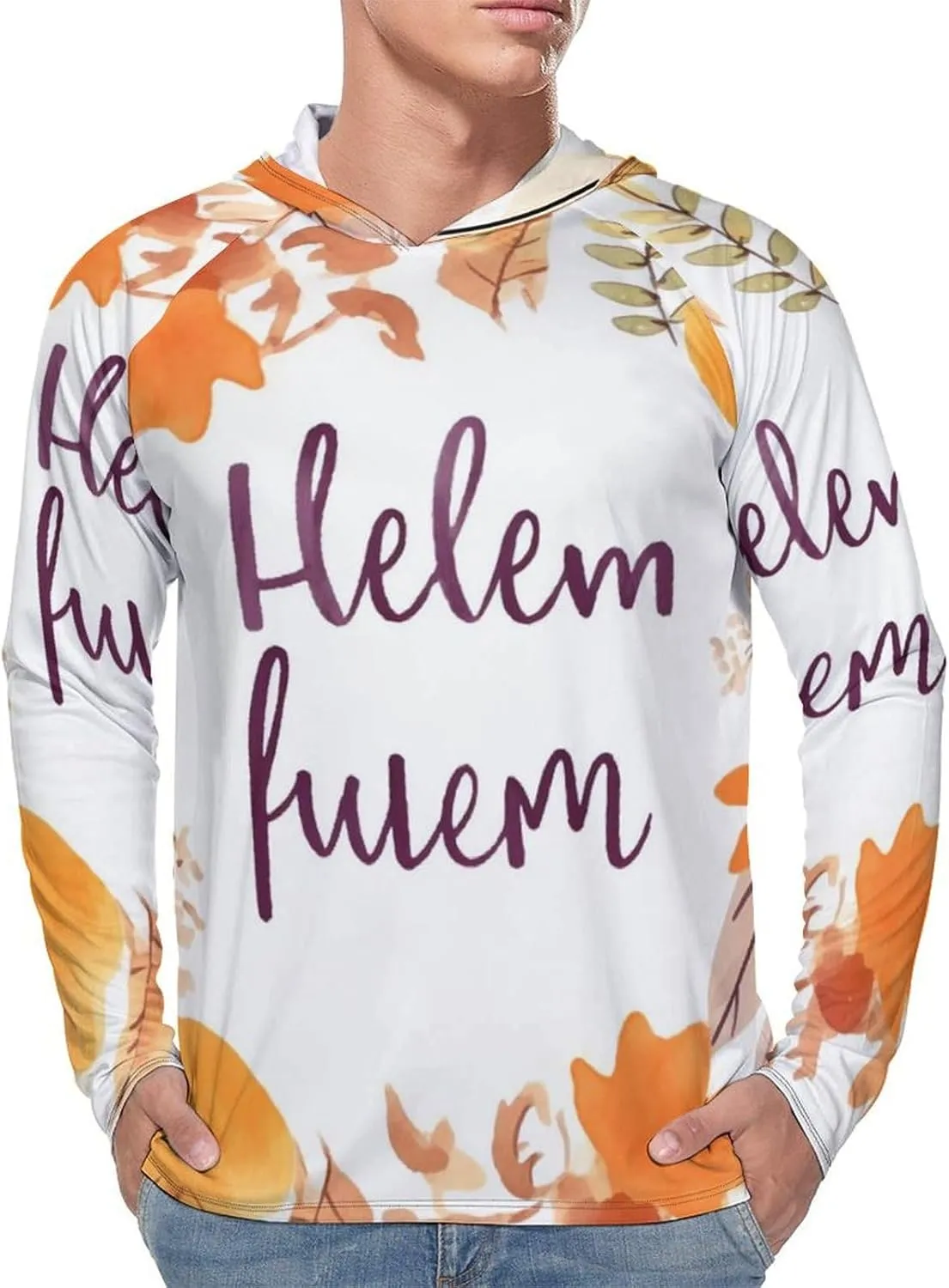 Sun Protection Shirt Long Sleeve Hoodie Hello Autumn Lightweight Rash Guard Quick Dry Sun Shirt for Outdoor