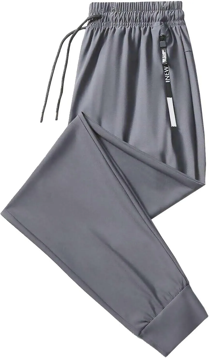 Sweatpant for Women Drawstring Elastic Waist Summer Jogger Pants Cinch Bottom Ice Silk High Waisted Athletic Trousers