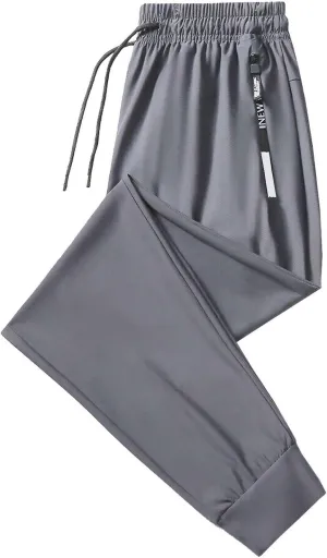 Sweatpant for Women Drawstring Elastic Waist Summer Jogger Pants Cinch Bottom Ice Silk High Waisted Athletic Trousers