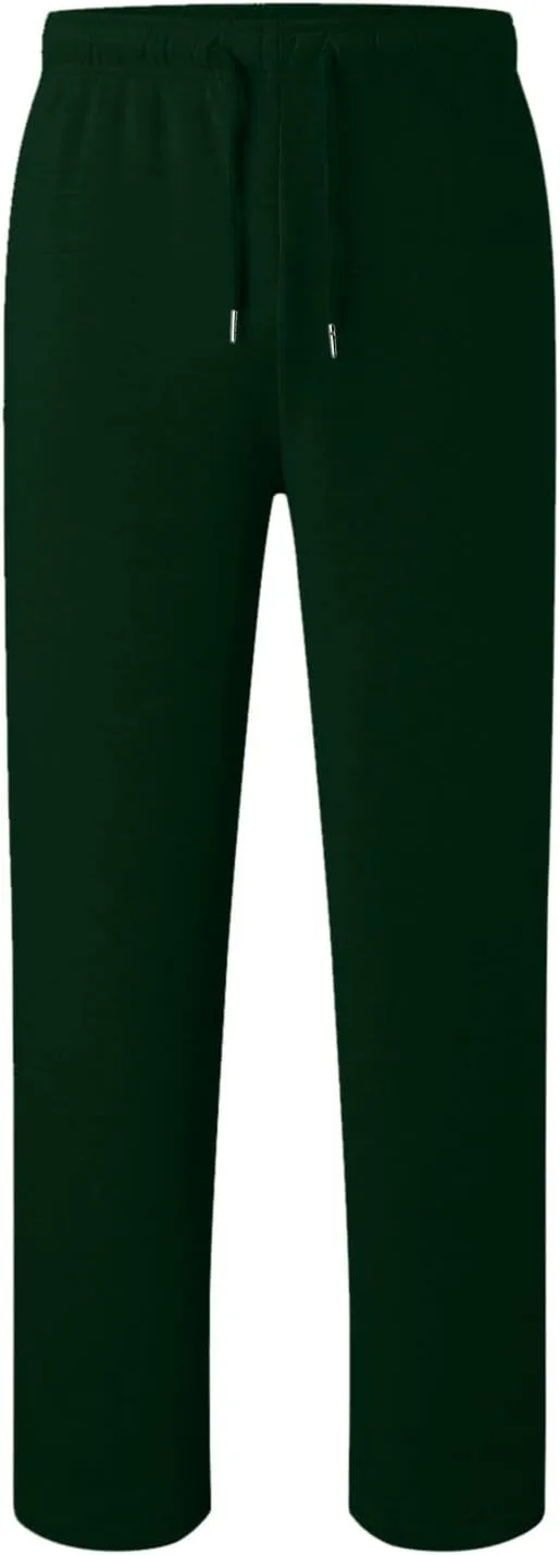 Sweatpants for Women Baggy Drawstring Elastic Waisted Straight Wide Leg Lounge Pants Open Bottom Athletic Joggers Trousers