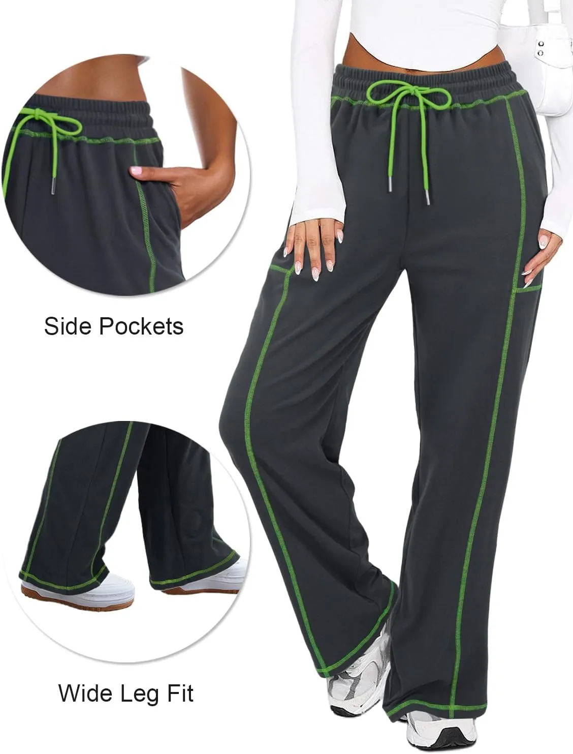 Sweatpants Women - Track Pants Women Lounge Pants Wide Leg Yoga Pants for Women, Y2K Pants Womens Pajama Pants
