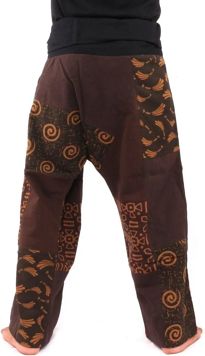 Thai Fisherman Pants Patchwork Cotton Traditional Wrap Pants