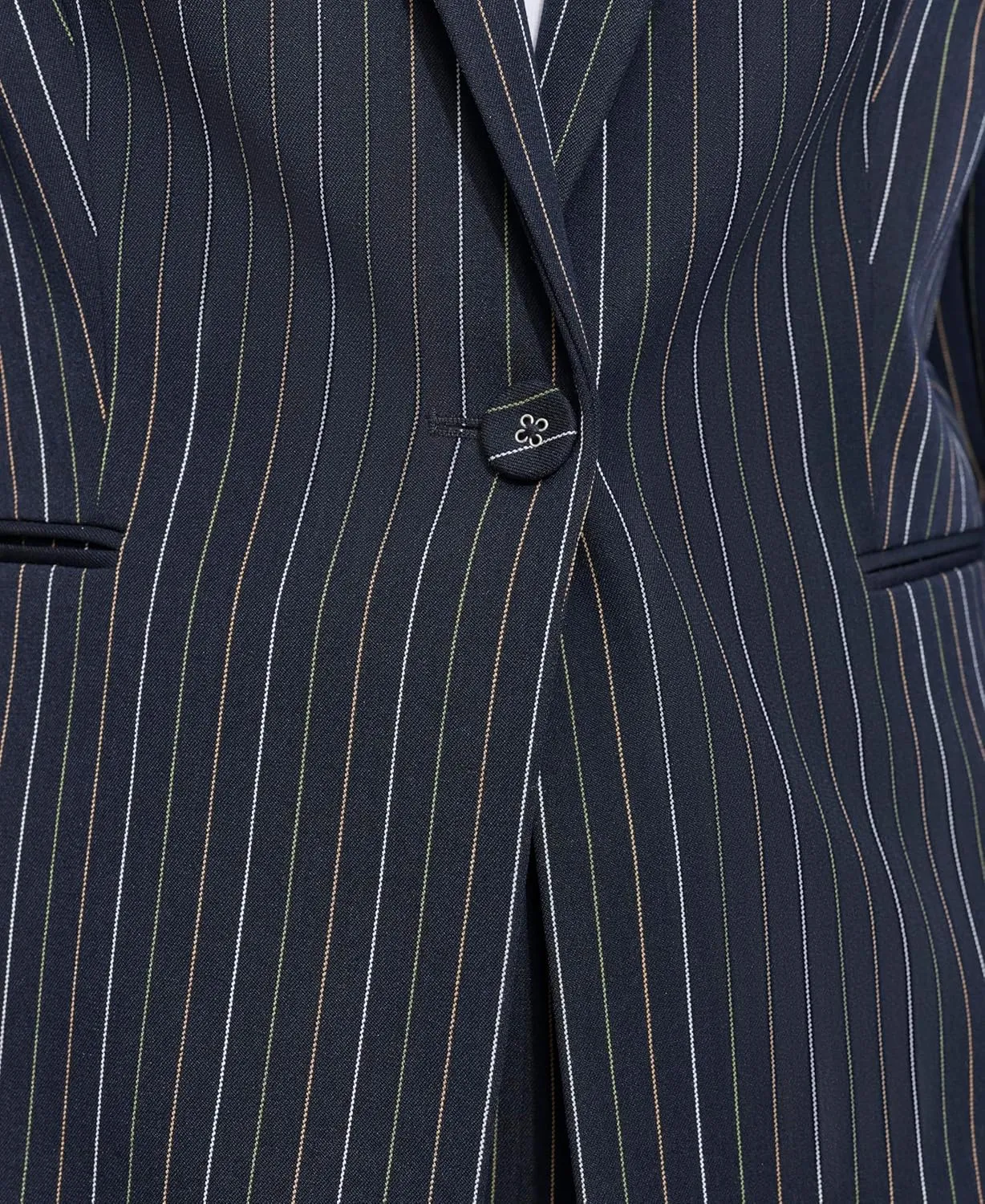 Tommy Hilfiger Women's Pinstripe Puff Sleeve Blazer