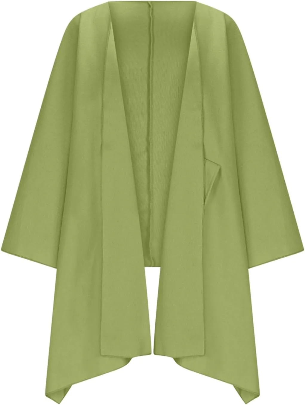 Trench Coat Women Oversized Cardigans V Neck Bat Sleeve Jackets Solid Color Fall Pea Coats Windproof Overcoat