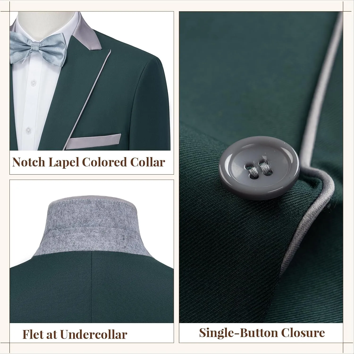 WEEN CHARM Men's Lightweight Suit Jacket Slim Fit Blazer for Spring Summer Single Button Wedding Office Sport Coat