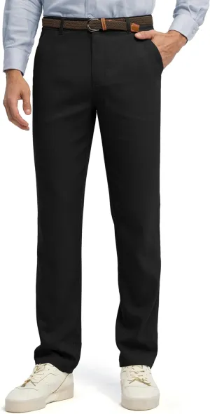 Willit Men's Linen Pants Casual Linen Dress Pants Beach Summer Lightweight Trousers 28" 30" 32"
