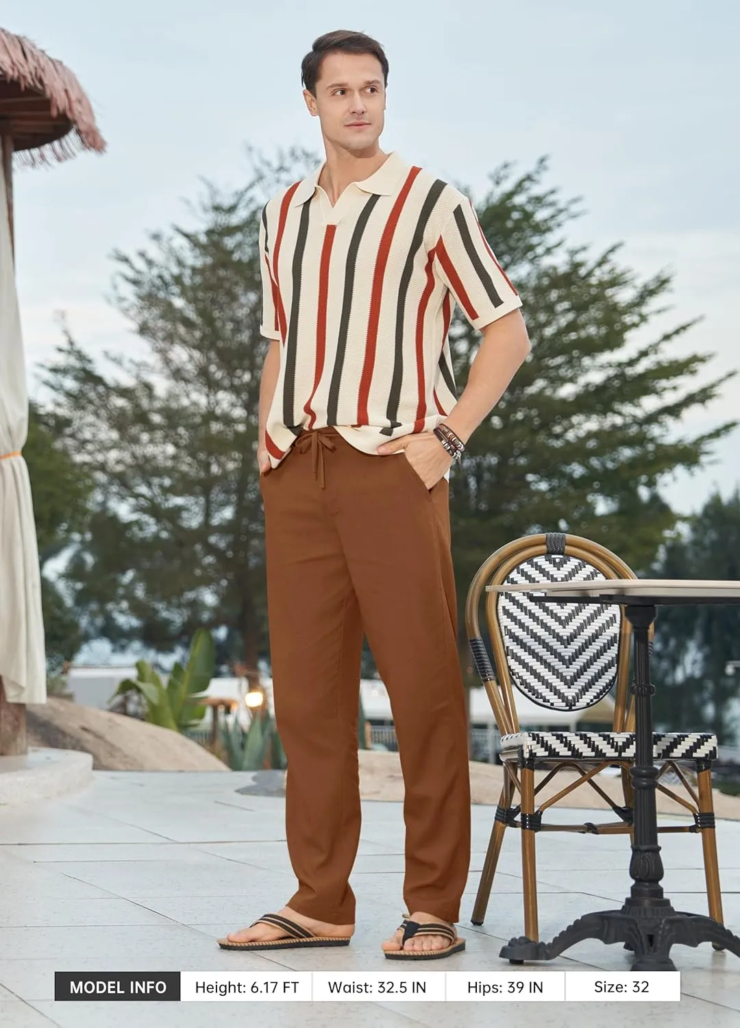Willit Men's Linen Pants Casual Linen Dress Pants Drawstring Beach Summer Lightweight Trousers 29" 30" 32"
