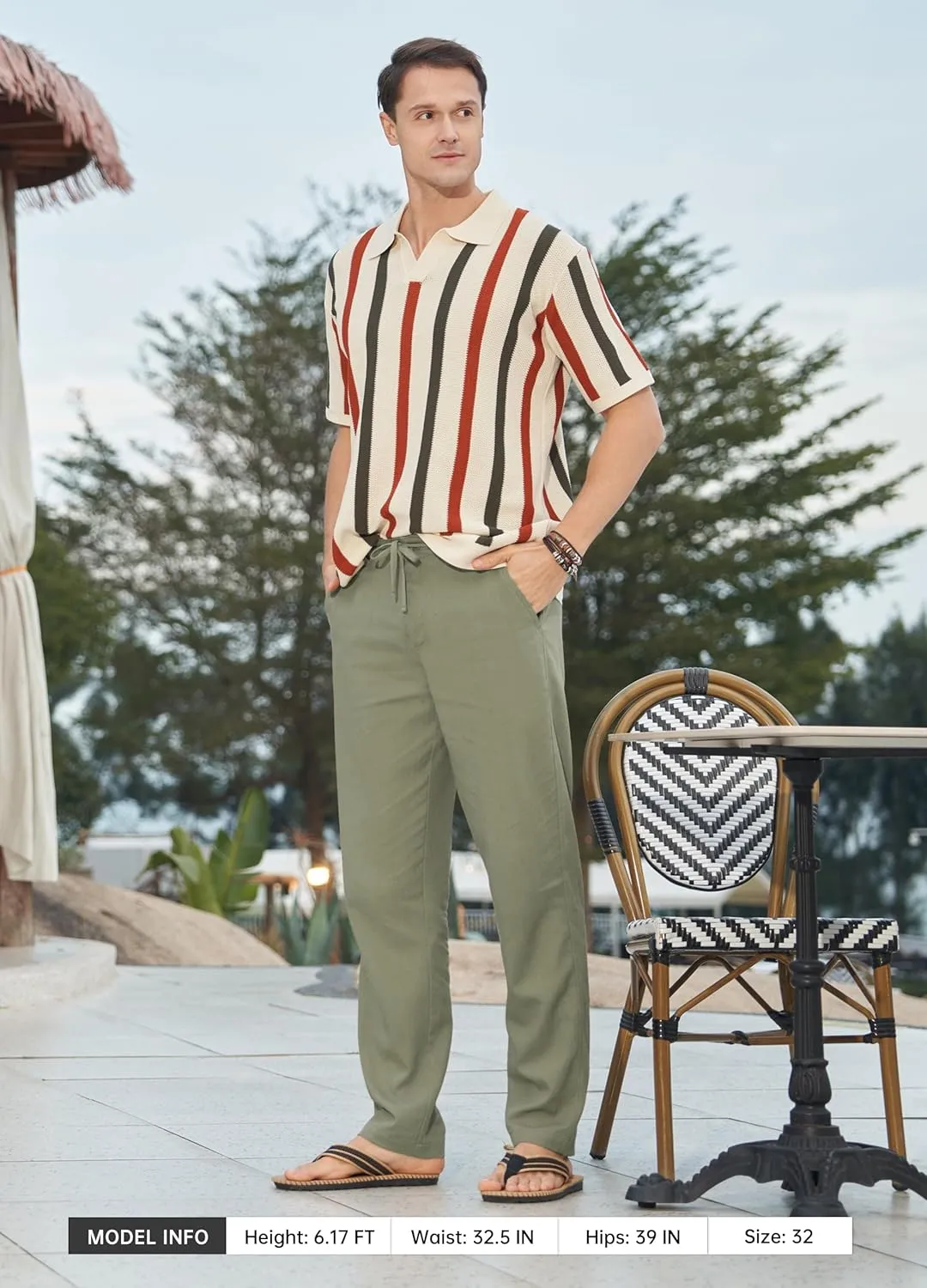 Willit Men's Linen Pants Casual Linen Dress Pants Drawstring Beach Summer Lightweight Trousers 29" 30" 32"