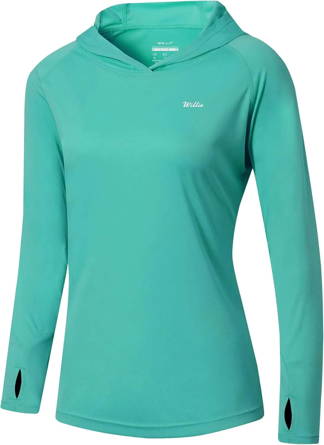 Willit Women's UPF 50  Sun Protection Hoodie SPF Shirt long sleeve Hiking Fishing Outdoor Shirt Lightweight Hoodie