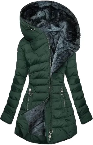 Winter Coats for Women with Hood Fleece Lined Thicken Puffer Coat Sherpa Warm Jackets Trendy 2024 Outfits Clothes