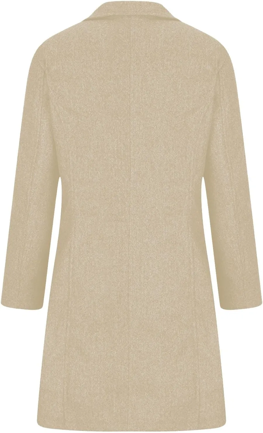 Winter Coats For Women Wool Blend Coat Fashion Button Lapel Solid Color Peacoat Fall Casual Going Out Long Overcoat