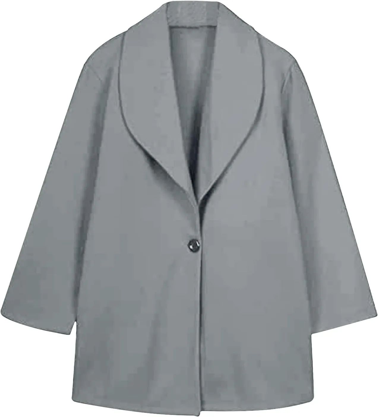 Winter Trench Coat for Women Casual Single Breasted Lapel Collared Pea Coats Warm Oversized Long Winter Jackets