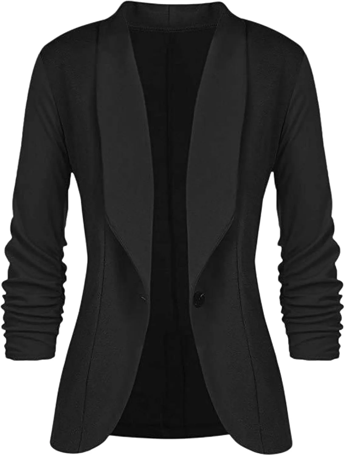 Women 3/4 Sleeve Blazer Casual Classic Open Front Cardigan Jacket Work Office Blazer Business Casual