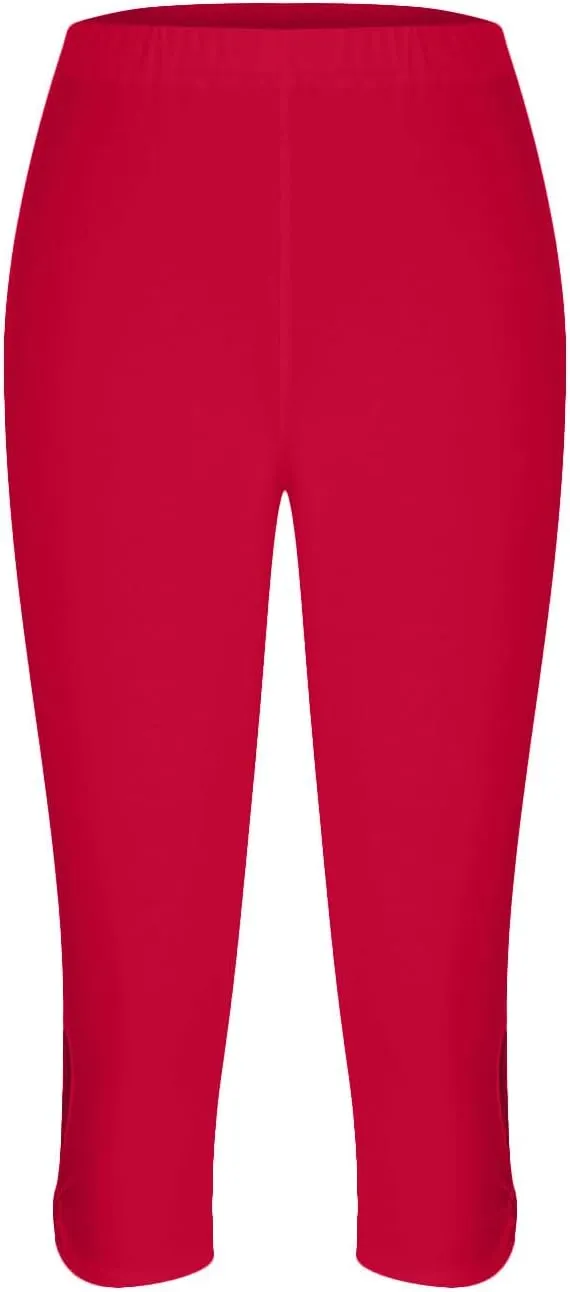 Women Capri Leggings 2024 Dressy Casual Summer Capris Knee Length Crop Pants Trendy Lightweight Ladies Clothing